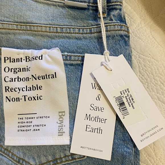 NWT Boyish by Her Tommy Stretch High Rise Straight Jeans Sliding Doors 31 - Picture 11 of 16